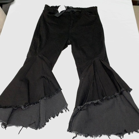 Forever 21 Denim - NWT- SUPER flared black jeans!!